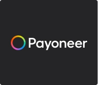 classic payoneer logo dark background