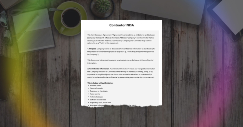What is a contractor NDA?