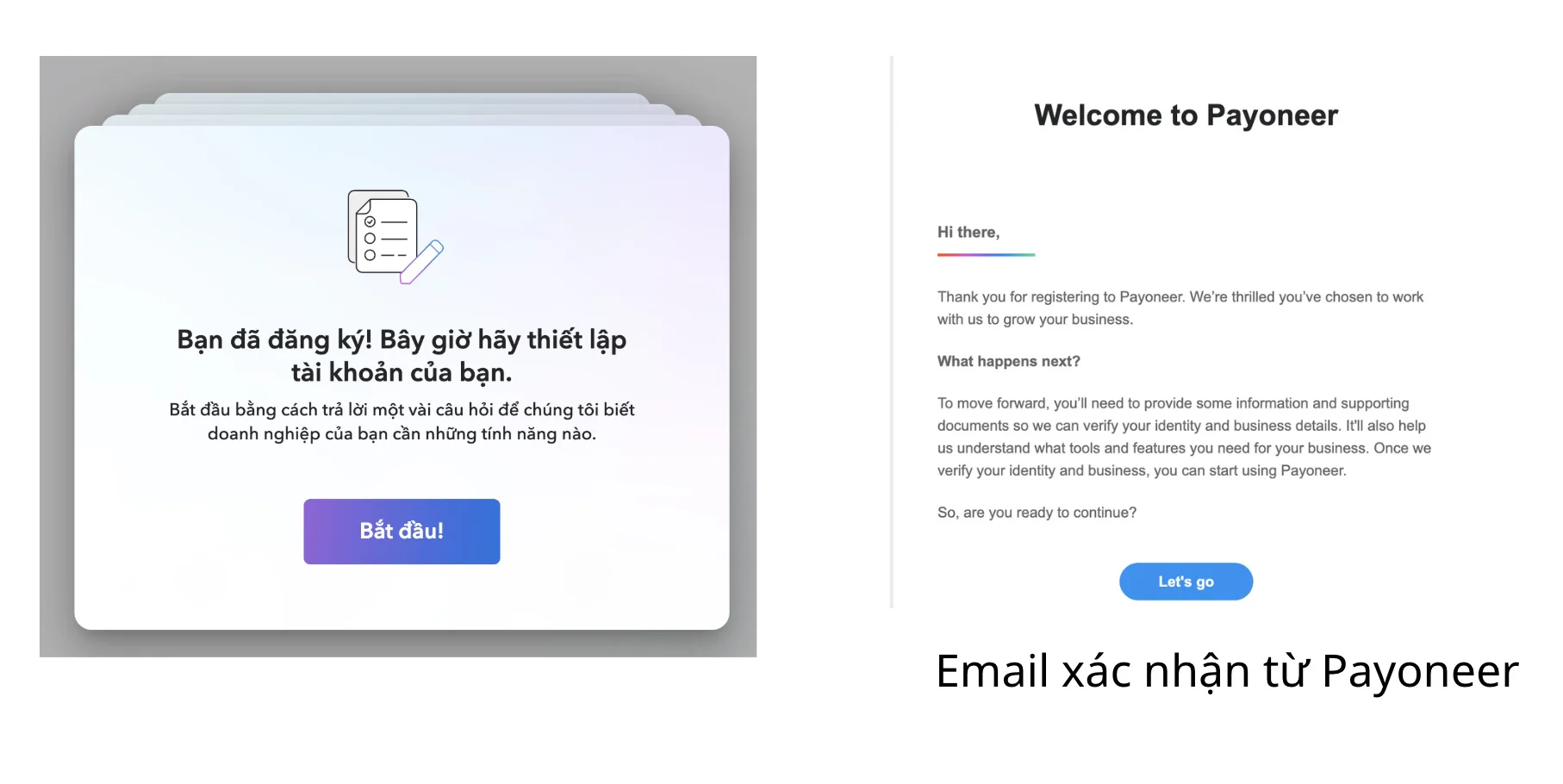 Hướng dẫn mở tài khoản doanh nghiệp Payoneer tại Việt Nam để nhận thanh toán toàn cầu - image 4 Hoan thanh buoc dang ky tai khoan Payoneer ban dau va nhan email xac nhan image 4 Hoan thanh buoc dang ky tai khoan Payoneer ban dau va nhan email xac nhan