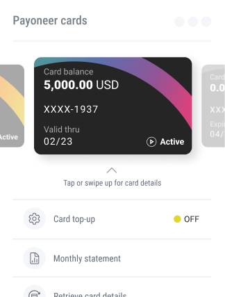 Payoneer cards