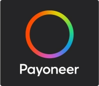 stacked payoneer logo dark background