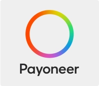 stacked payoneer logo light background