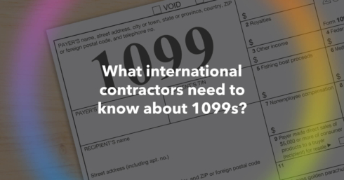 What international contractors need to know about 1099s