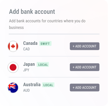 Add bank account 